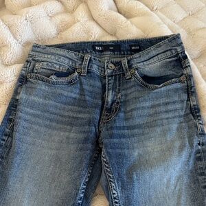 BKE Men's Slim Straight Blue Jeans